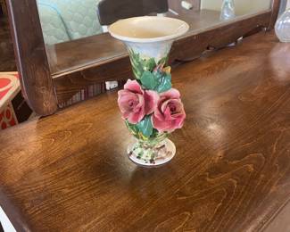  ITALY, Hand-Painted 8" Vase