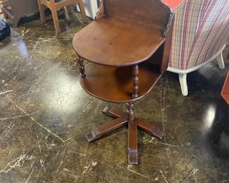 Antique 2-Tier Mahogany Telephone Table 