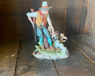 LEFTON Porcelain Figurine, Huntsman with Dog