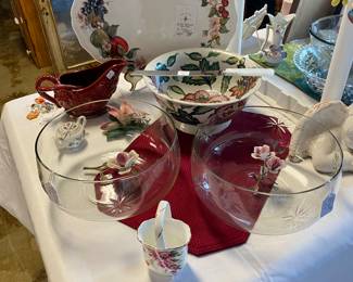 Crystal and China Serving Pieces
