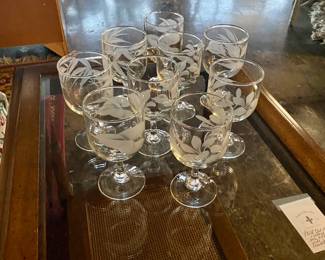 Etched Crystal Stemware