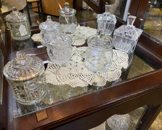 Vintage Jelly and Jam Jars with Lids and Small Spoons