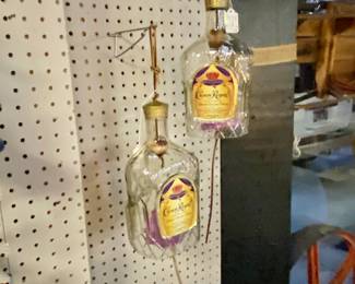 CROWN ROYAL Bottles Custom Made into Wind Chimes