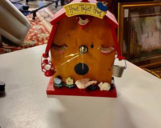 Small Barn Wooden Clock 