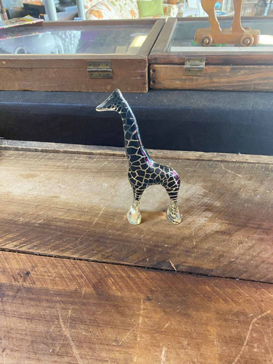 c.1986, Abraham Palatnik 8-1/4" LUCITE Giraffe Sculpture, ARTEMIS COLLECTION, Valued at $175