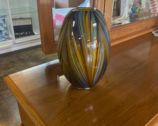 c.1960's MURANO gorgeous large hand blown 11" Vase