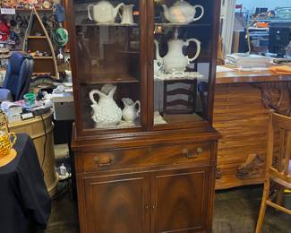 Antique Mahogany China Cabinet 