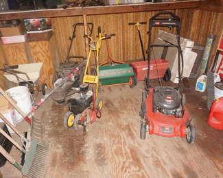lawn mower, edger, spreaders