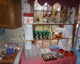 stemware, Clowns, serving pieces