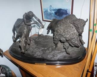 Frederic Remington Double Buffalo hunt