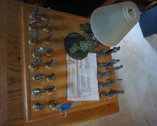 pewter chess set
