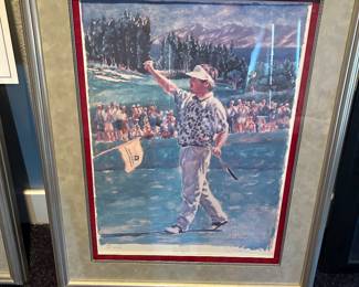 Fred Couples Lithograph by Scott Medlock.