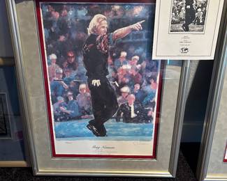 Greg Norman Lithograph by Scott Medlin with paperwork, "I told you so"