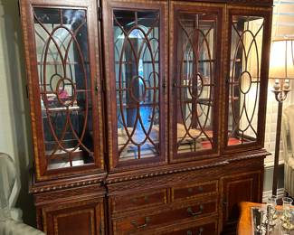 Mahogany breakfront that goes with the formal dining table!