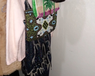 Beaded bags and two piece dress