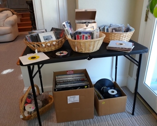 LP's and 45 records and CD's