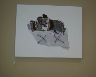 Vintage mixed media art, signed and original