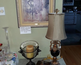 Lamps, art, and decor