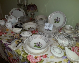 Vintage hand painted Cunningham and Pickett china