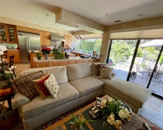 Custom Made Cheneille 2 piece Sectional. very good condition. See next page for closeup.