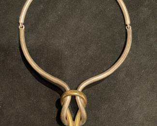 MID CENTURY MODERN STERLING NECKLACE BY TAXCO