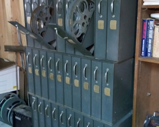 Empty film reels for use or display 