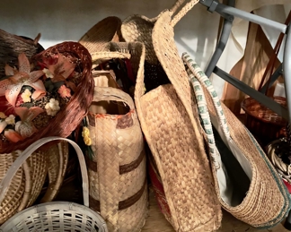 Vintage Wicker / Woven Totes and Baskets 