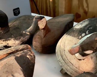 Antique / Vintage Hand Carved and Painted Ducks