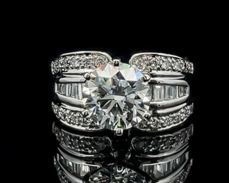 3.75 Carat Diamond Solitaire & Pave Fancy Gallery Estate Ring in Platinum - Solid, Beautiful, Excellent Craftsmanship - VS Clarity/G Color; $8,850 Retail
2.21 Carat Diamond Three-Stone Pear & Baguette Winston Style Past, Present & Future Ring in 14k White Gold w/ IGI Certification! Excellent condition, Fine Quality Craftsmanship; $8,500 Retail
Verragio Designer 1.36 Carat Diamond Princess Solitaire & Round Brilliant Cut Classic Ring in 14k White Gold; $6,500
Exquisite 2.20 Carat Natural Blue Sapphire & Diamond Ballerina Cocktail Cluster Ring in Platinum w/ GIA Report; $8,900+ Retail
2.08 Carat Diamond Elongated Bar Link Tennis Bracelet w/ Rope Chain Safety Catch in 14k White Gold; $5,250 Retail
1.50 Carat Diamond 5-Large Cushion Clusters Ring in 14k Rose Gold $4900 Retail *VIDEO*
1.51ct Diamond Tennis Cable Chain Necklace in 14k White Gold w/ Extension Chain $4950 Retail *VIDEO*
2.17 Carat Diamond Round Brilliant Cut Solitaire Stud Earrings in 14k White Gold- Excellent Cut, w/ IGI Cert