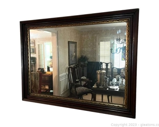 Adorable Solid Mahogany Vintage Wall Mirror