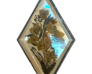 Handmade Pressed Flowers Glass Ornament