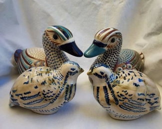 Lovely Mexican Pottery Birds