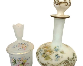 Two Antique Hand Painted Vessels