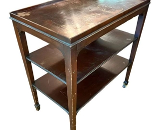 Two Shelf Mahogany Side Table