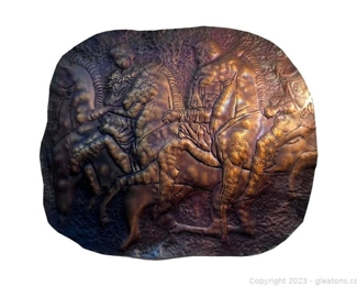 Vintage Metal Wall Plaque