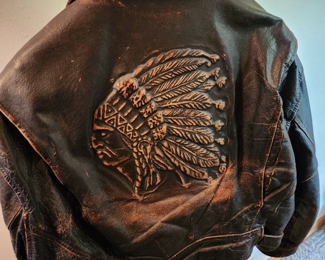 Vintage Indian Chief Leather Motorcycle Jacket
