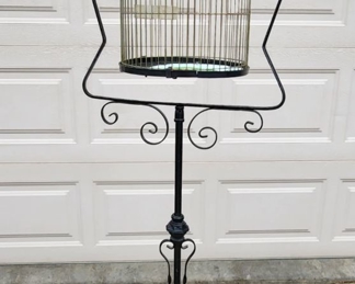 Ornate bird cage stand
