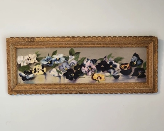 Hand Painted Pansy Painting