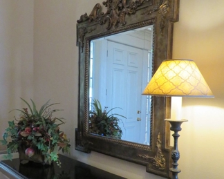 Ornate entry way mirror