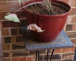 Slate top plant stand/table