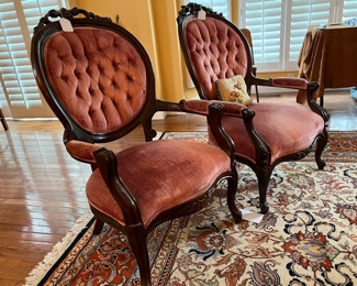 Victorian parlor chairs