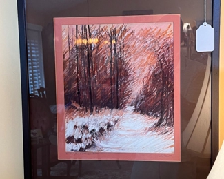 Framed winter scene