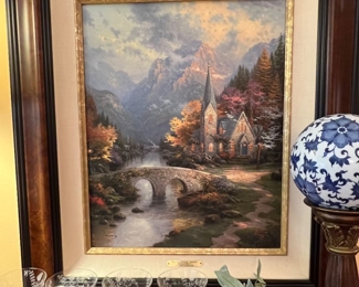 Thomas Kincaid painting with documentation