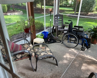 Screen porch furniture