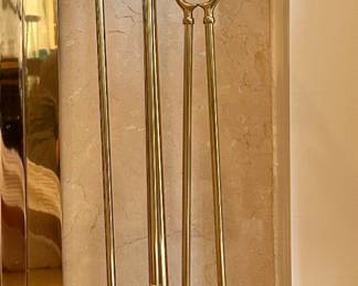 (2) Brass Fireplace Tools