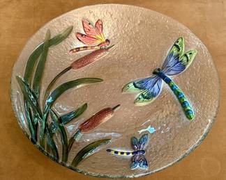 Art Glass Dragonfly Decor