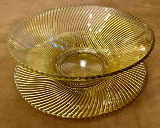 Decorative Bowl with Matching Underplate