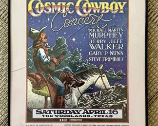Cosmic Cowboy Concert Framed Poster