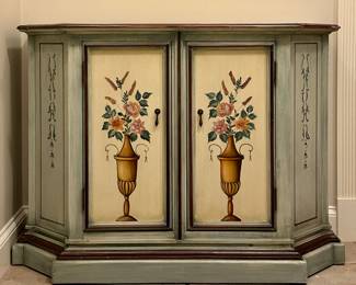 Painted Cabinet with Floral Motif