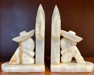 (2) Marble Bookends